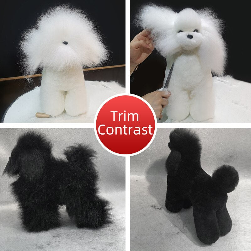 Pet simulation dog hair only beauty practice standard  fake hair Pet Grooming Trimming Practice Must be used with skeleton - Urban Pet Plaza 
