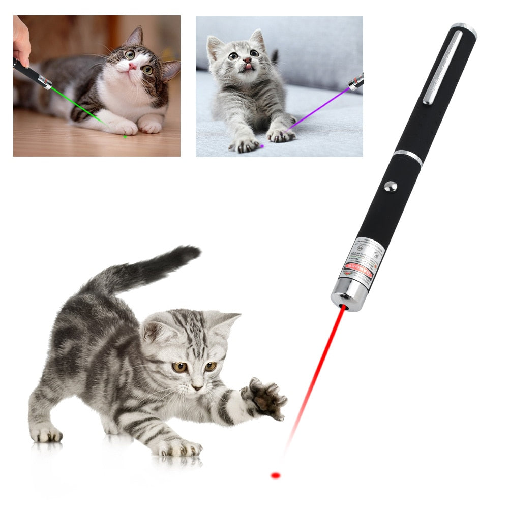 Laser Pointer 4mW High Pointer Laser Meter Pet Cat Toy Light Sight 530Nm 405Nm 650Nm Power Red Dot Office Interactive Laser Pen - Urban Pet Plaza 