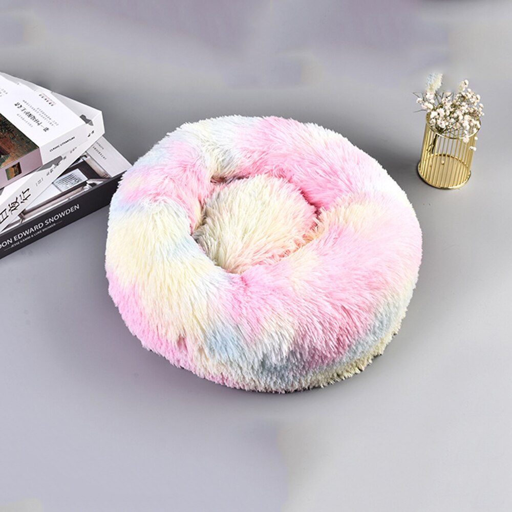 Super Soft Pet Bed Kennel Dog Round Cat Winter Warm Sleeping Bag Long Plush Large Puppy Cushion - Urban Pet Plaza 