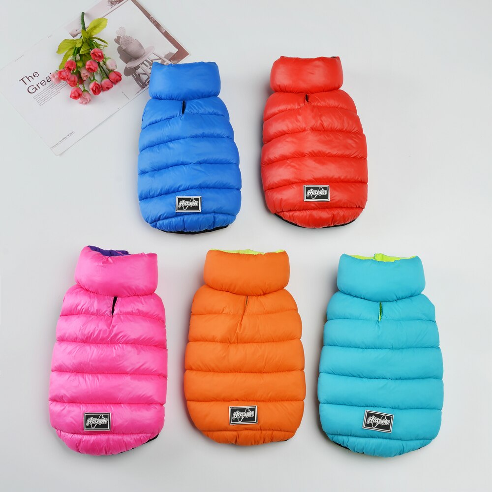 Winter Dog Clothes Reversible Waterproof Pet Vest Jacket Light Weight Warm Dog Coat Clothing Clothes For Small Medium Large Dogs - Urban Pet Plaza 