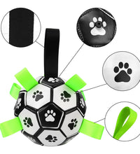 Puppy Outdoor Training Soccer 15cm Dog Bite Chew Balls Interactive Pet Football Toys With Grab Tabs Pets Accessories - Urban Pet Plaza 