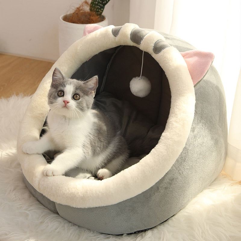 Deep Sleep Cat Bed Warm Pet Basket Cozy Cat House Kitten Lounger Cushion Cat Nesk Tent Very Soft Small Dog Mat Bag Cave Cats Bed - Urban Pet Plaza 