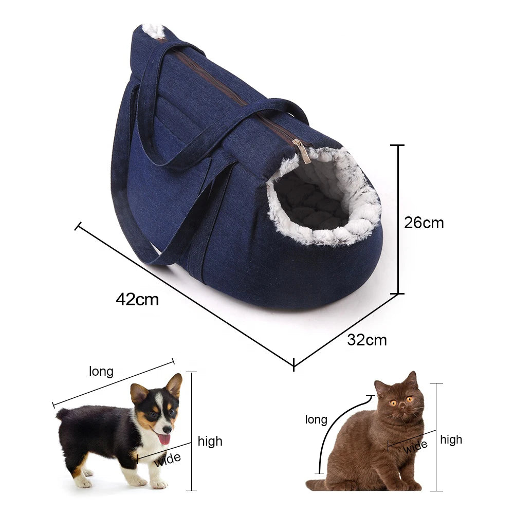 Pets Carrier for Cat Carrying Bag for Cats Backpack for Cat Panier Handbag Travel Small Bag Plush Puppy Bed Pet Products Gatos - Urban Pet Plaza 