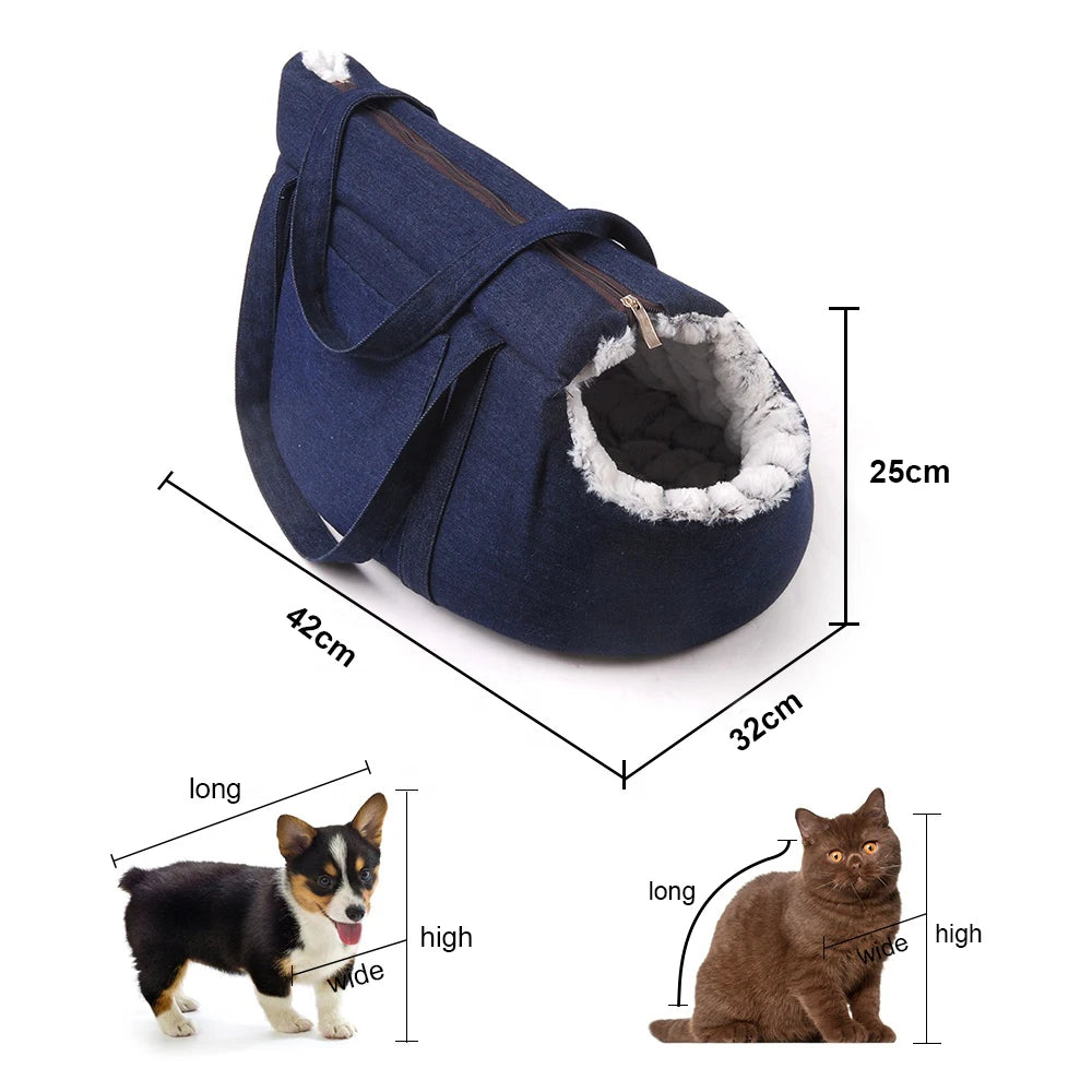 Pets Carrier for Cat Carrying Bag for Cats Backpack for Cat Panier Handbag Travel Small Bag Plush Puppy Bed Pet Products Gatos - Urban Pet Plaza 