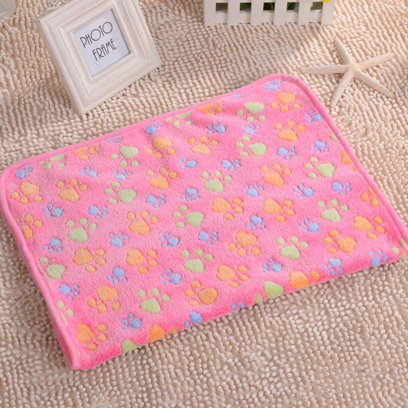 3 Sizes Cute Warm Pet Bed Mat Cover Towel Handcrafted Cat Dog Fleece Soft Blanket for Small Medium Large dogs Puppy Pet Supplies - Urban Pet Plaza 