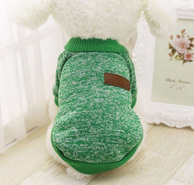 Classic Warm Dog Clothes Puppy Outfit Pet Cat Jacket Coat Winter Soft Sweater Clothing For Small Dogs Chihuahua XS-2XL - Urban Pet Plaza 