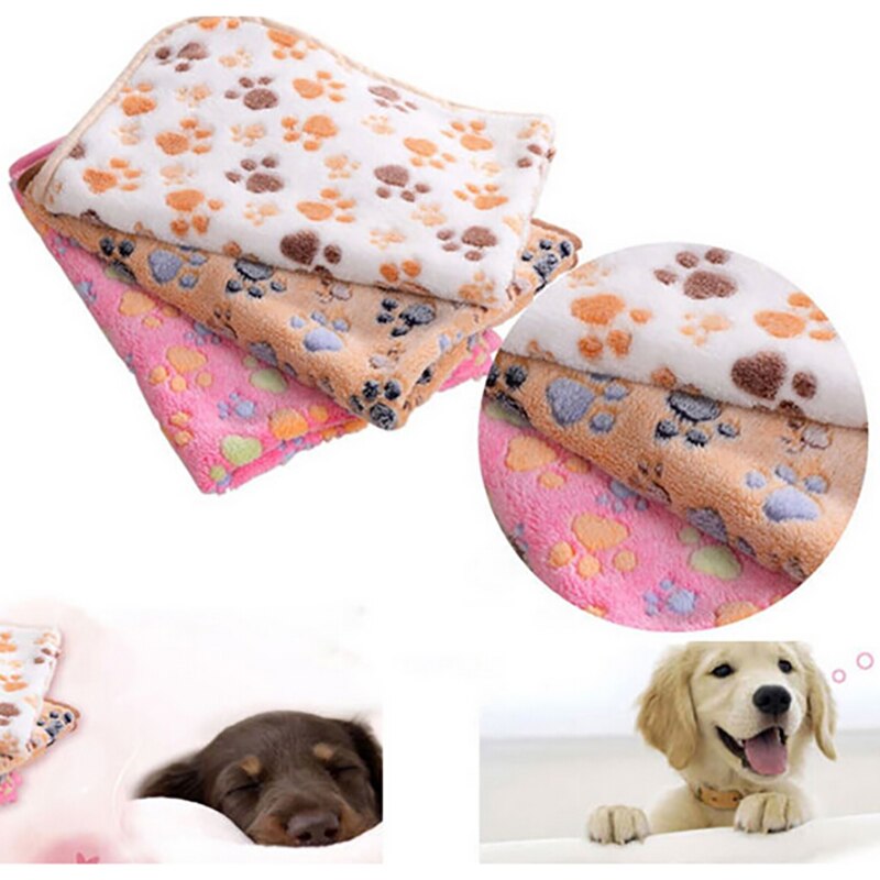 3 Sizes Cute Warm Pet Bed Mat Cover Towel Handcrafted Cat Dog Fleece Soft Blanket for Small Medium Large dogs Puppy Pet Supplies - Urban Pet Plaza 