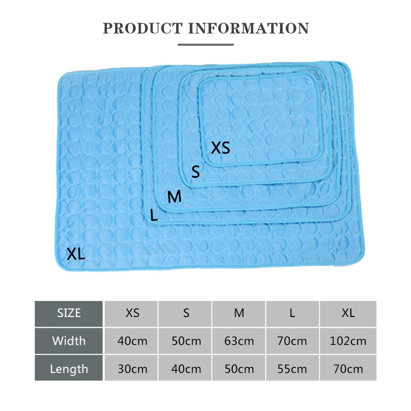 Dog Cooling Mat Extra Large Summer Pet Cold Bed for Small Big Dogs Cat Durable Blanket Sofa Cat Ice Pad Blanket Pet Accessories - Urban Pet Plaza 