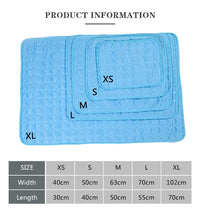 Dog Cooling Mat Extra Large Summer Pet Cold Bed for Small Big Dogs Cat Durable Blanket Sofa Cat Ice Pad Blanket Pet Accessories - Urban Pet Plaza 