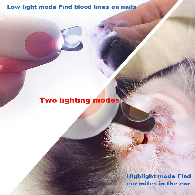 Professional Pet Nail Clipper LED Light Pet Nail Clipper Claw Grooming Scissors for Small Dogs Cats Scissors Dog Accessories - Urban Pet Plaza 