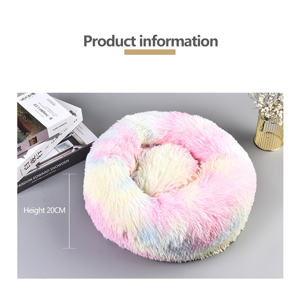 Super Soft Pet Bed Kennel Dog Round Cat Winter Warm Sleeping Bag Long Plush Large Puppy Cushion - Urban Pet Plaza 