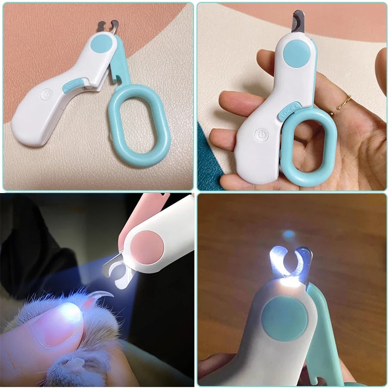 Professional Pet Nail Clipper LED Light Pet Nail Clipper Claw Grooming Scissors for Small Dogs Cats Scissors Dog Accessories - Urban Pet Plaza 