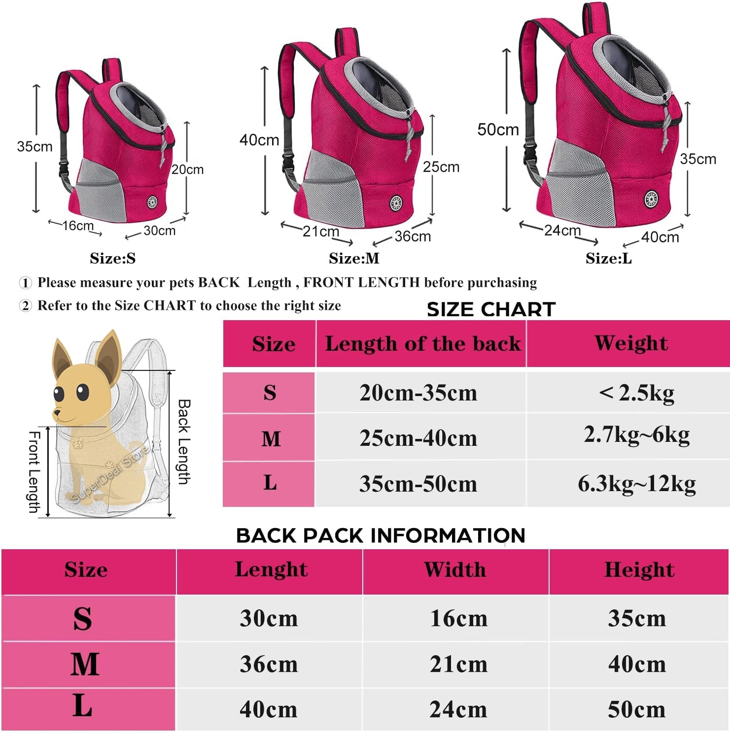 Pet Dog Carrier Bag Carrier For Dogs Backpack Out Double Shoulder Portable Travel Backpack Outdoor Dog Carrier Bag Travel Set - Urban Pet Plaza 