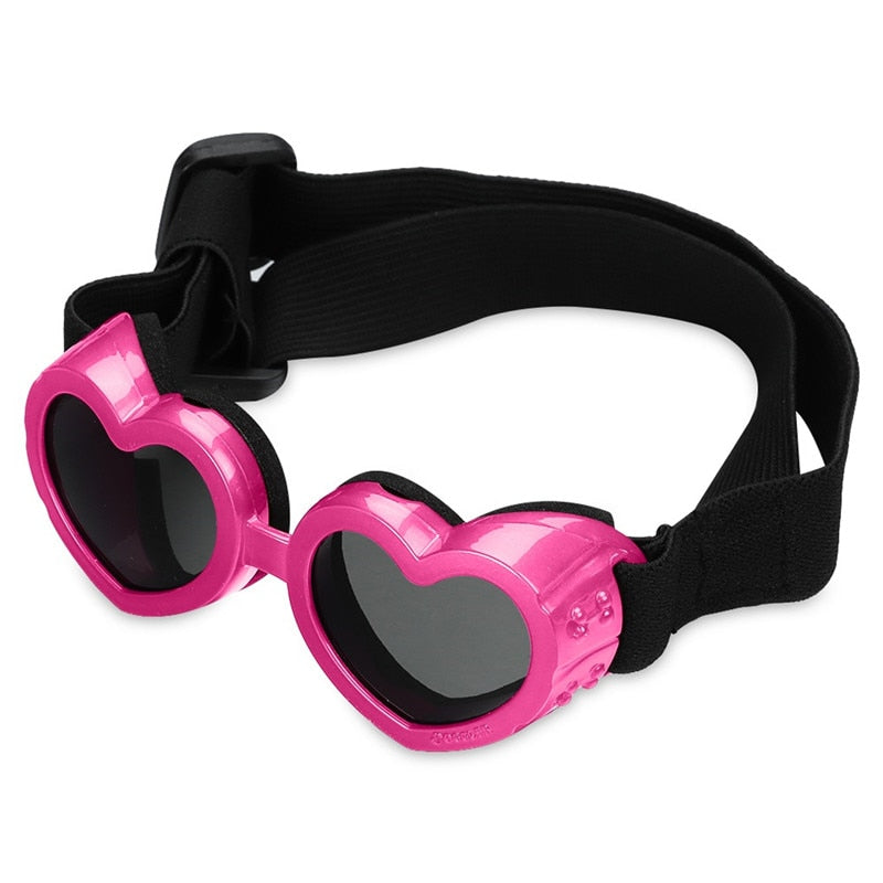 1 Pcs Heart-shaped Small Dog Sunglasses Waterproof UV Protection Dog Cat Sun Glasses with Adjustable Strap Goggles Pet Products - Urban Pet Plaza 