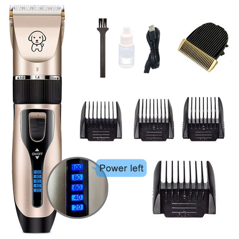 Dog Clipper Dog Hair Clippers Grooming (Pet/Cat/Dog/Rabbit) Haircut Trimmer Shaver Set Pets Cordless Rechargeable Professional - Urban Pet Plaza 