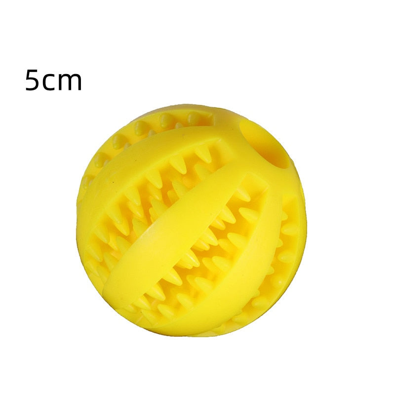 Natural Rubber Pet Dog Toys Dog Chew Toys Tooth Cleaning Treat Ball Extra-tough Interactive Elasticity Ball for Pet Accessories - Urban Pet Plaza 