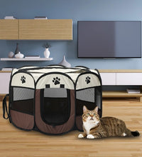 Portable Foldable Pet Tent Kennel Octagonal Fence Puppy Shelter Easy To Use Outdoor Easy Operation Large Dog Cages Cat Fences - Urban Pet Plaza 