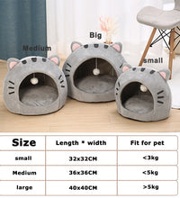 Super Cat Bed Warm Pet House Kitten Cave Cushion Cat House Warm Sleeping Dog Basket Tent Small Dog Mat Supplies Bed For Cats - Urban Pet Plaza 