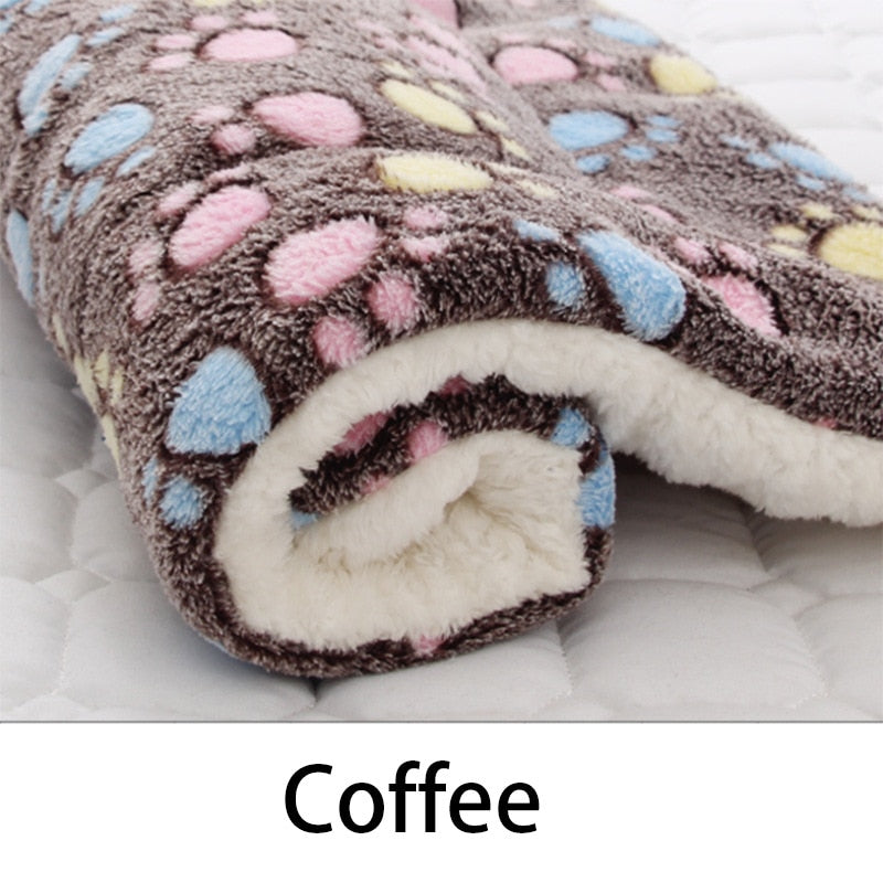 Pet Sleeping Mat Dog Bed Cat Bed Soft Hair Thickened Blanket Pad Fleece Home Washable Warm Bear Pattern Blanket Pet Supplies - Urban Pet Plaza 