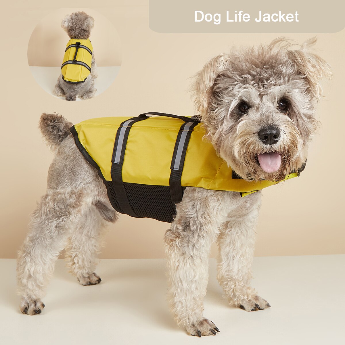 Dog Life Jacket Reflective Enhanced Buoyancy Life-saving Handle Adjustable Puppy Life Vest for Pets Swimming Summer Life Jacket - Urban Pet Plaza 