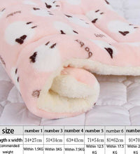 Soft Flannel Thickening Pet Soft Fleece Pad Pet Blanket Mattress Puppy Cat Sofa Mat Home Carpet Warm Sleep Set Dog Bed - Urban Pet Plaza 