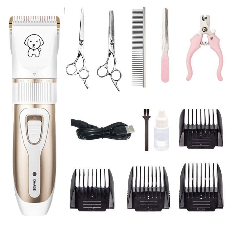 Dog Clipper Dog Hair Clippers Grooming (Pet/Cat/Dog/Rabbit) Haircut Trimmer Shaver Set Pets Cordless Rechargeable Professional - Urban Pet Plaza 