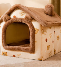 Foldable Dog House Pet Cat Bed Winter Dog Villa Sleep Kennel Removable Nest Warm Enclosed Cave Sofa Pets Supplies - Urban Pet Plaza 