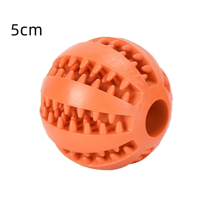 Natural Rubber Pet Dog Toys Dog Chew Toys Tooth Cleaning Treat Ball Extra-tough Interactive Elasticity Ball for Pet Accessories - Urban Pet Plaza 