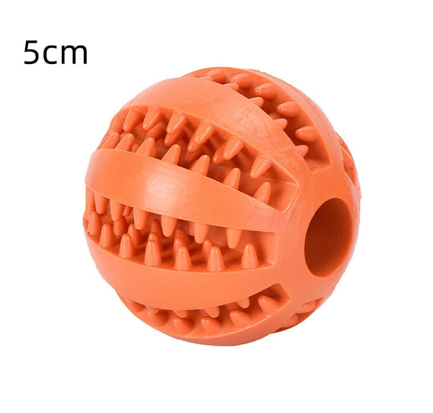 Natural Rubber Pet Dog Toys Dog Chew Toys Tooth Cleaning Treat Ball Extra-tough Interactive Elasticity Ball for Pet Accessories - Urban Pet Plaza 