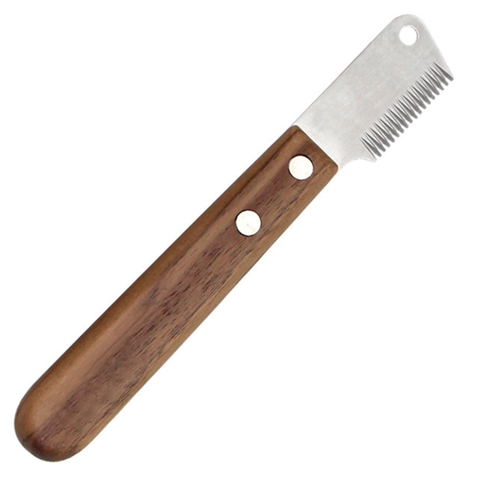 Handle Dog Stainless Steel Brushes Grooming Combs for Dog Pets Comb Coat Stripping Knife Stripper Trimmer Wooded Cleaning Tool - Urban Pet Plaza 