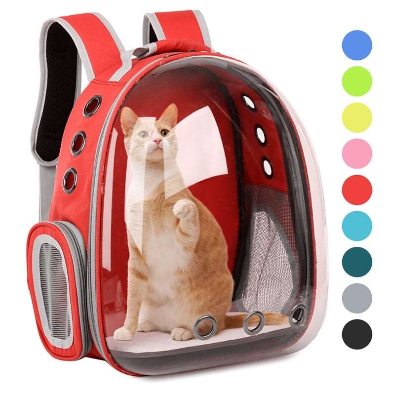 Cat Carrying Bag Space Pet Backpack Breathable Portable Transparent Backpack Puppy Dog Transport Carrier Space Capsule Bag Pets - Urban Pet Plaza 