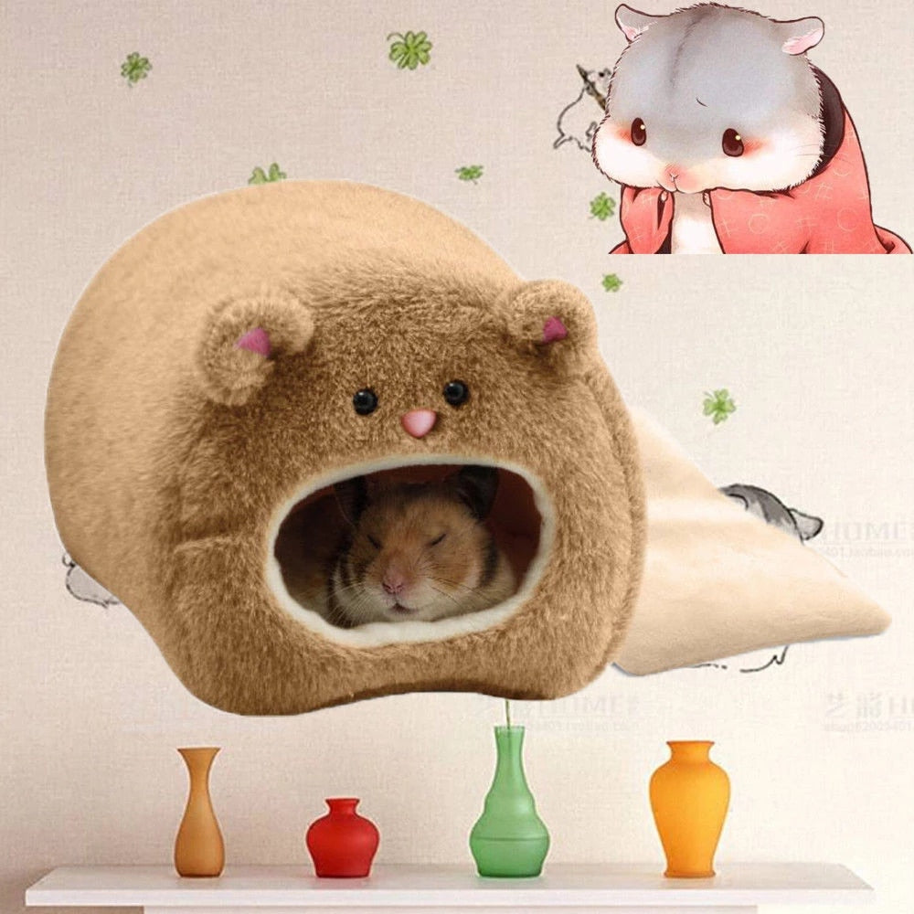 Hamster Soft Warm Bed Rat Hammock Pig Squirrel Winter Pet Toy Hamster Cage House Hanging Nest+Mat House Bed Animal Mice Rat Nest - Urban Pet Plaza 