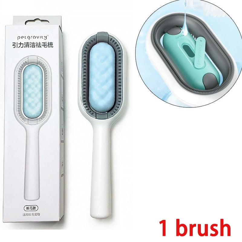Upgraded Pet Hair Removal Comb with Wipes Grooming Tool for Cat Dog Pets Efficient Hair Remover Gatos Productos para Mascotas - Urban Pet Plaza 