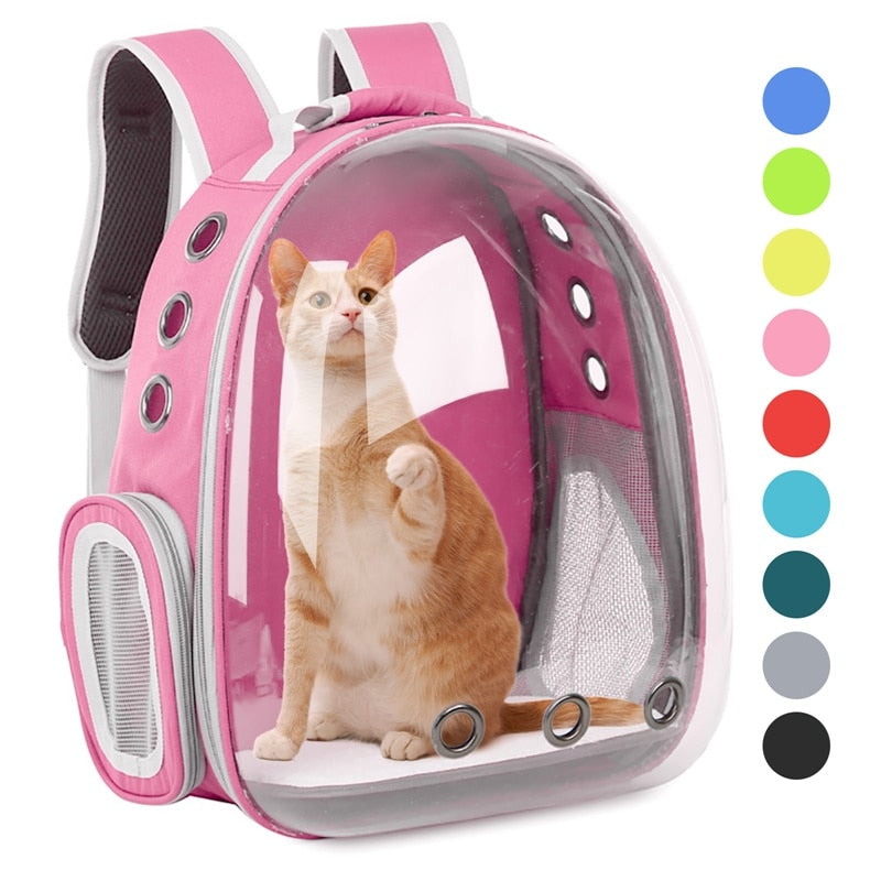 Cat Carrying Bag Space Pet Backpack Breathable Portable Transparent Backpack Puppy Dog Transport Carrier Space Capsule Bag Pets - Urban Pet Plaza 