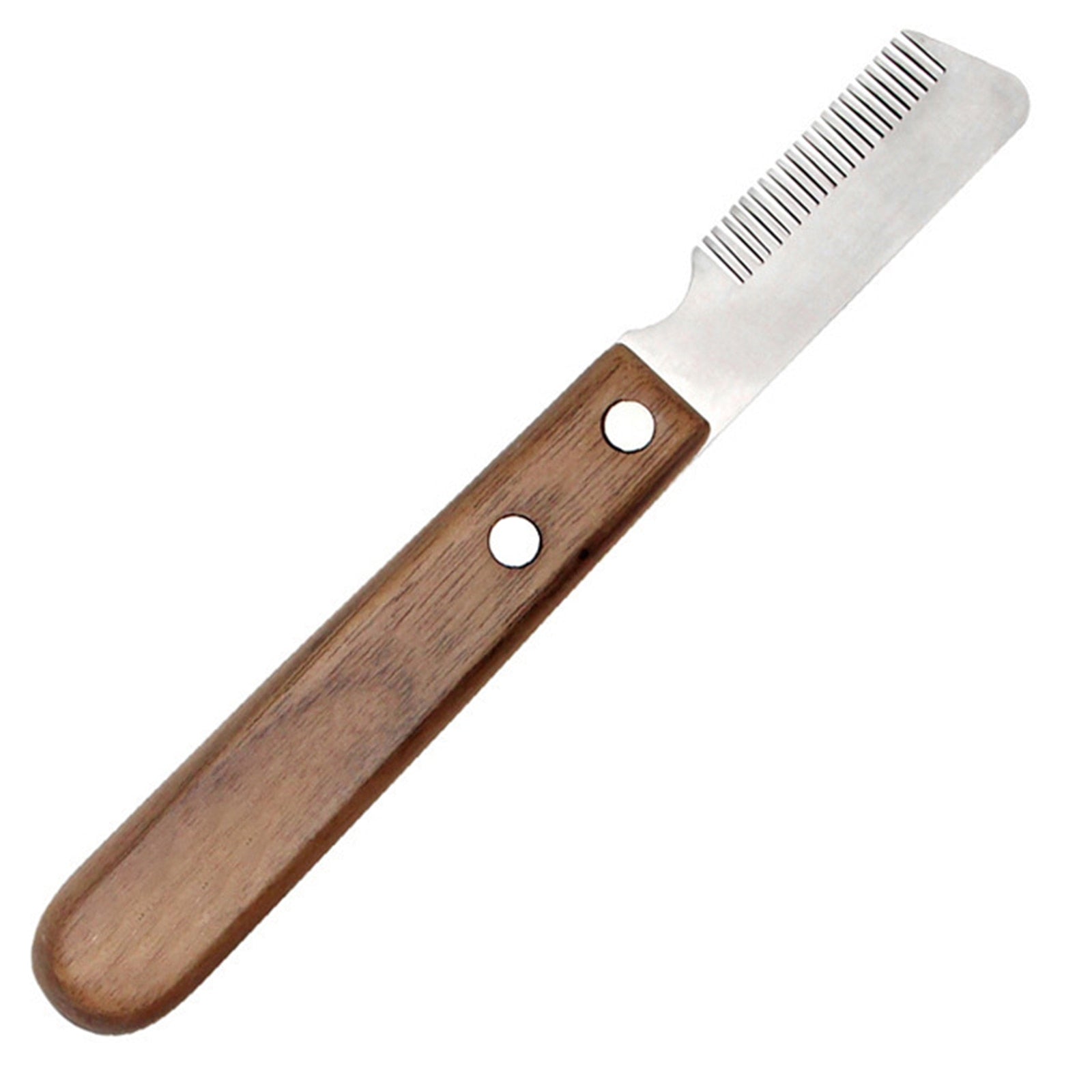 Handle Dog Stainless Steel Brushes Grooming Combs for Dog Pets Comb Coat Stripping Knife Stripper Trimmer Wooded Cleaning Tool - Urban Pet Plaza 