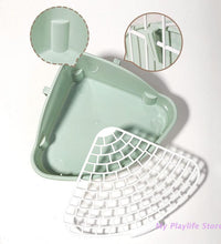 Bunny Litter Box Small Pet Toilet Triangle Potty Trainer Corner Litter Bedding Box for Hamsters Guinea Pigs Critters - Urban Pet Plaza 