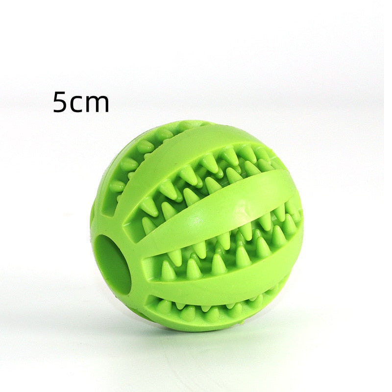 Natural Rubber Pet Dog Toys Dog Chew Toys Tooth Cleaning Treat Ball Extra-tough Interactive Elasticity Ball for Pet Accessories - Urban Pet Plaza 