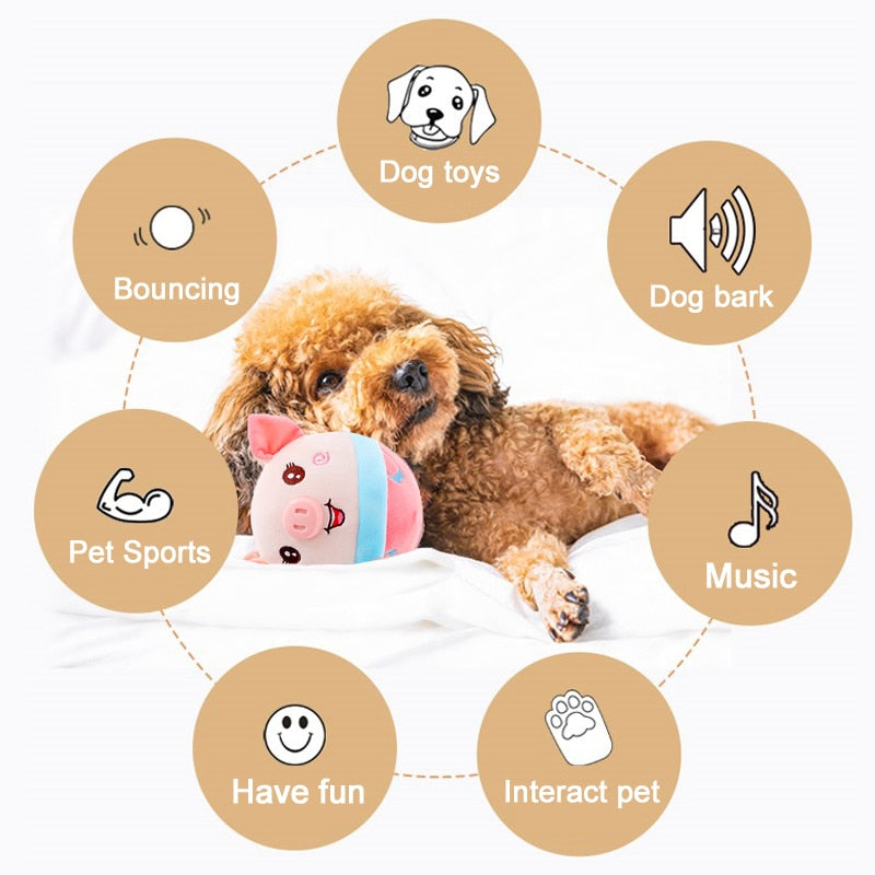 Electronic Pet Dog Toy Ball Pet Bouncing Jump Balls Talking Interactive Dog Plush Doll Toys New Gift For Pets USB Rechargeable - Urban Pet Plaza 
