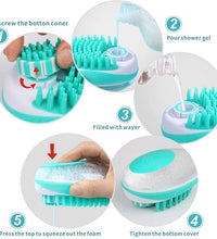 Pet Dog Cat Bath Brush 2-in-1 Pet SPA Massage Comb Soft Silicone Pet Shower Hair Grooming Cmob Dog Cleaning Tool Pet Supplies - Urban Pet Plaza 