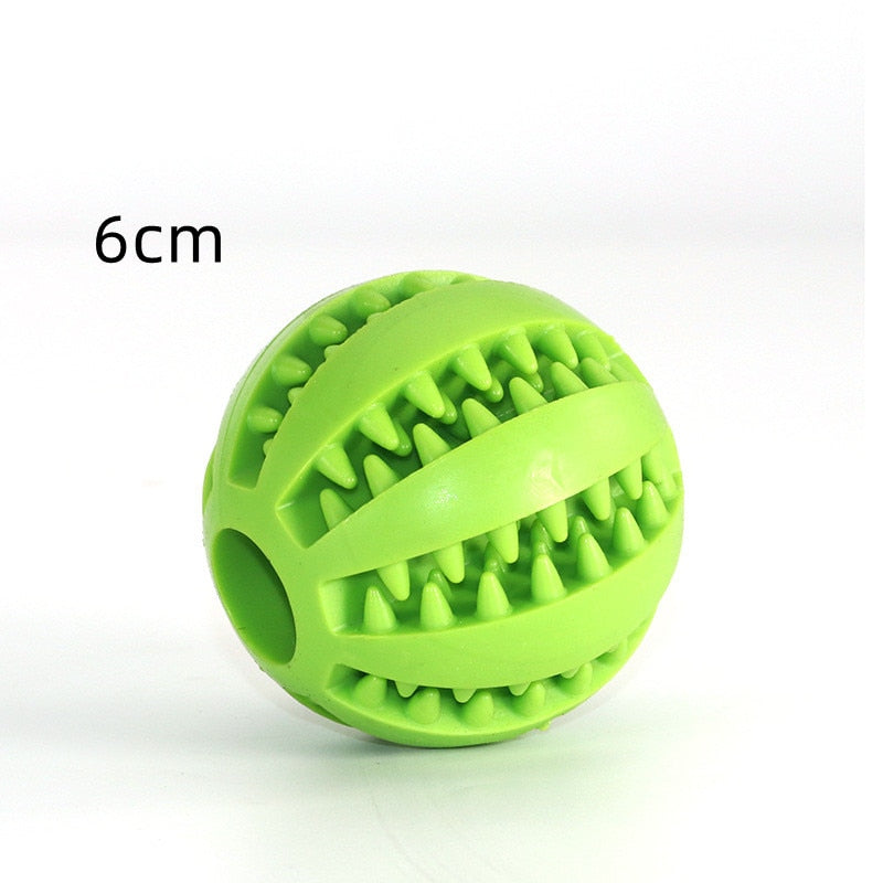 Natural Rubber Pet Dog Toys Dog Chew Toys Tooth Cleaning Treat Ball Extra-tough Interactive Elasticity Ball for Pet Accessories - Urban Pet Plaza 