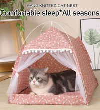 Cat Tent Bed Pet Products The General Teepee Closed Cozy Hammock with Floors Cat House Pet Small Dog House Accessories Products - Urban Pet Plaza 