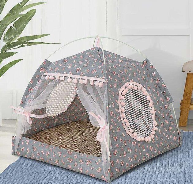 Cat Tent Bed Pet Products The General Teepee Closed Cozy Hammock with Floors Cat House Pet Small Dog House Accessories Products - Urban Pet Plaza 