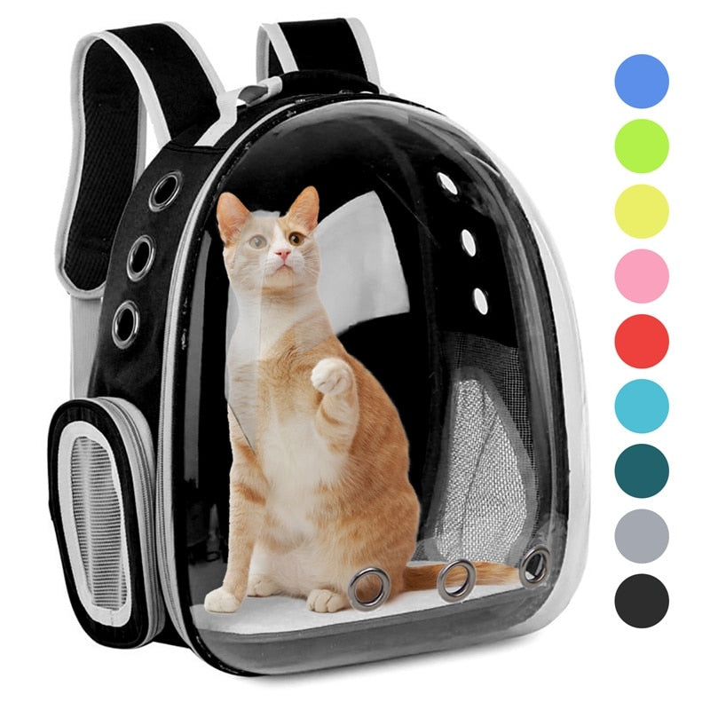 Cat Carrying Bag Space Pet Backpack Breathable Portable Transparent Backpack Puppy Dog Transport Carrier Space Capsule Bag Pets - Urban Pet Plaza 