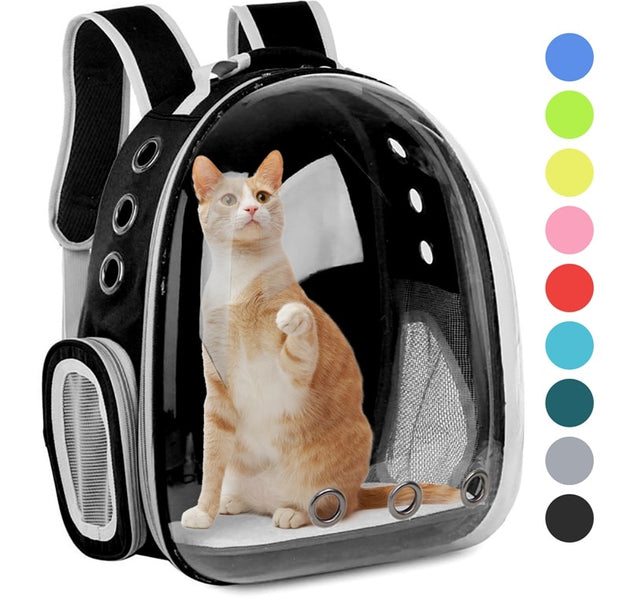 Cat Carrying Bag Space Pet Backpack Breathable Portable Transparent Backpack Puppy Dog Transport Carrier Space Capsule Bag Pets - Urban Pet Plaza 