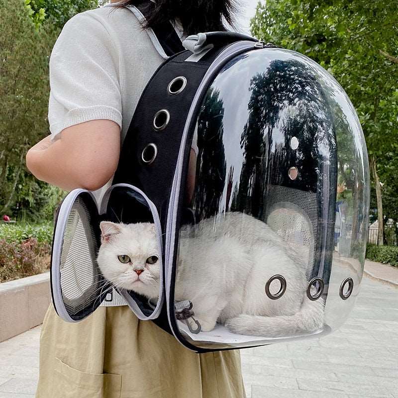 Cat Carrying Bag Space Pet Backpack Breathable Portable Transparent Backpack Puppy Dog Transport Carrier Space Capsule Bag Pets - Urban Pet Plaza 