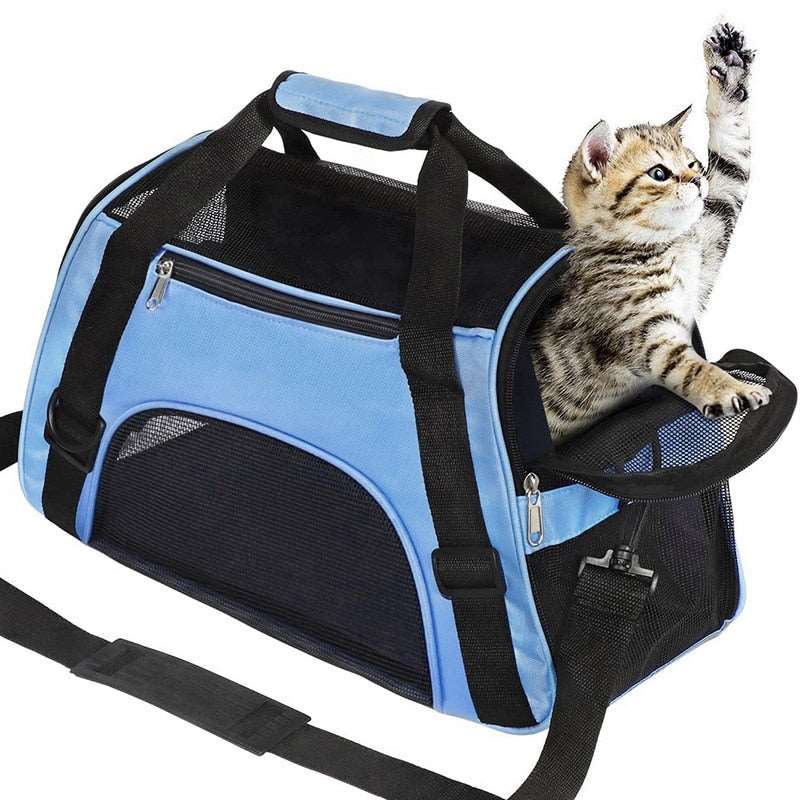 Carriers Portable Soft-sided Carriers Portable Pet Bag Pink Dog Carrier Bags Blue Cat Carrier Outgoing Travel Breathable - Urban Pet Plaza 