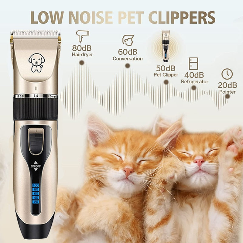 Dog Clipper Dog Hair Clippers Grooming (Pet/Cat/Dog/Rabbit) Haircut Trimmer Shaver Set Pets Cordless Rechargeable Professional - Urban Pet Plaza 