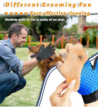 Pet Grooming Kit for Dog Cat Rabbit Fur 2 Sided Grooming Brush Bath Cleaning Glove De-Shedding De-Matting Pet Hair - Urban Pet Plaza 