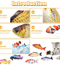 Pet Fish Toy Soft Plush Toy USB Charger Fish Cat 3D Simulation Dancing Wiggle Interaction Supplies Favors Cat Pet Chewing Toy - Urban Pet Plaza 