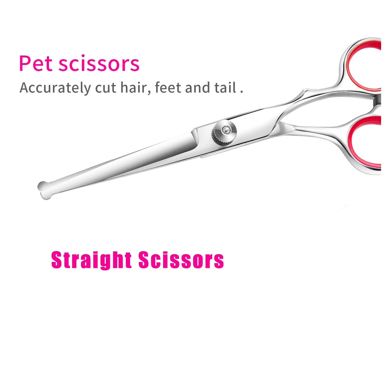 Dog Grooming Scissors Professional Stainless Steel Pet Hair Cutting Shears Safety Round Tip Pet Grooming Scissors Kit - Urban Pet Plaza 